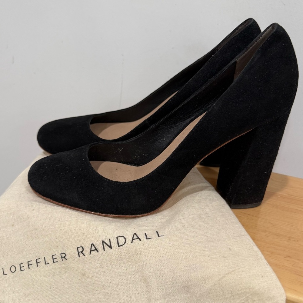 Loeffler Randall Black suede pumps